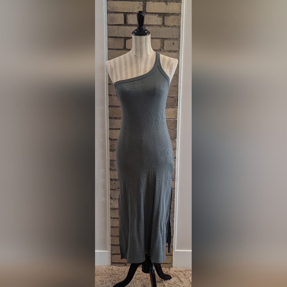 AERIE Ribbed One Shoulder Bodycon Dress